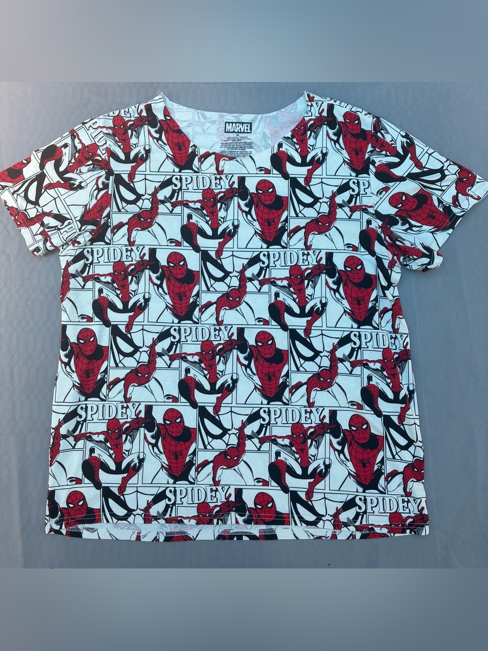 Marvel Spidey Red Black White Short Sleeve Tee